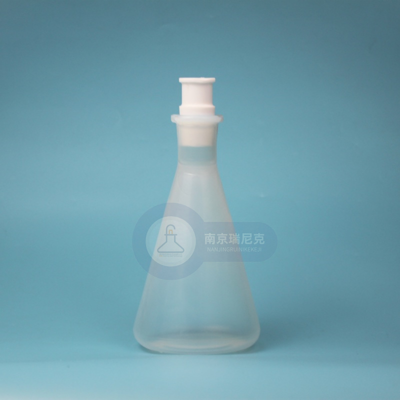 PFA三角燒瓶特氟龍耐酸堿平底錐形瓶耐腐蝕24口可電熱板加熱